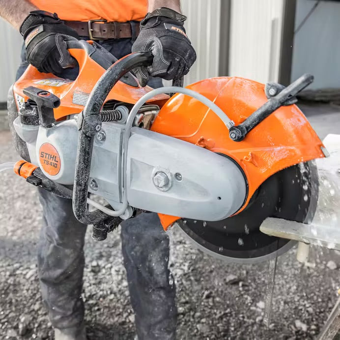 STIHL TS410 FRONT ANGLE VIEW