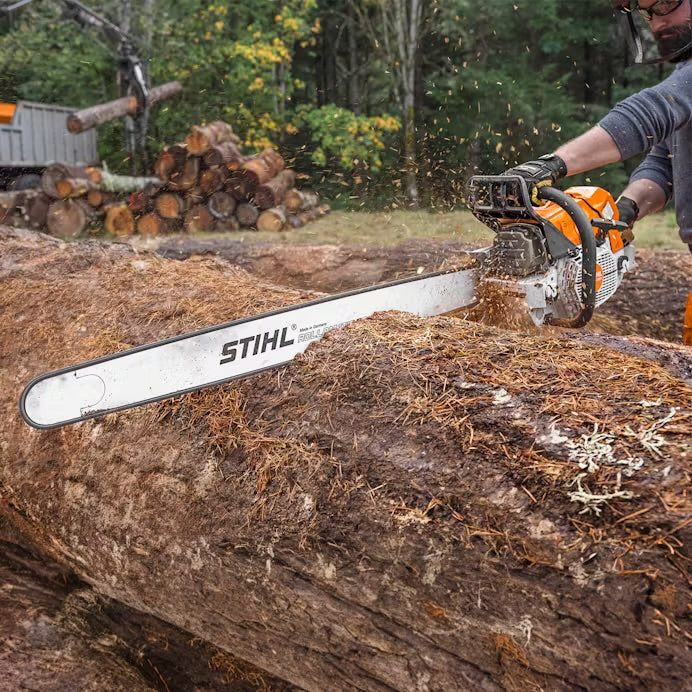 STIHL MS 881 FRONT ANGLE CUTTING LOG