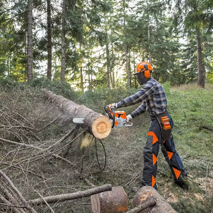 STIHL MS462C-M CUTTING A TREE