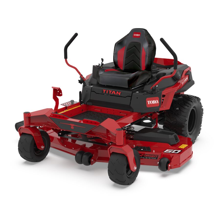 TORO TITAN ZERO TURN MOWER FRONT ANGLE VIEW