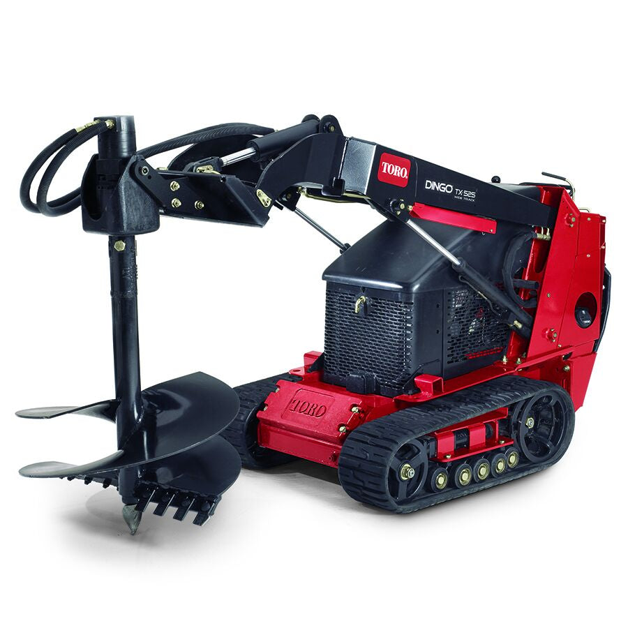 TORO DINGO TX525 FRONT ANGLE VIEW WITH AUGER