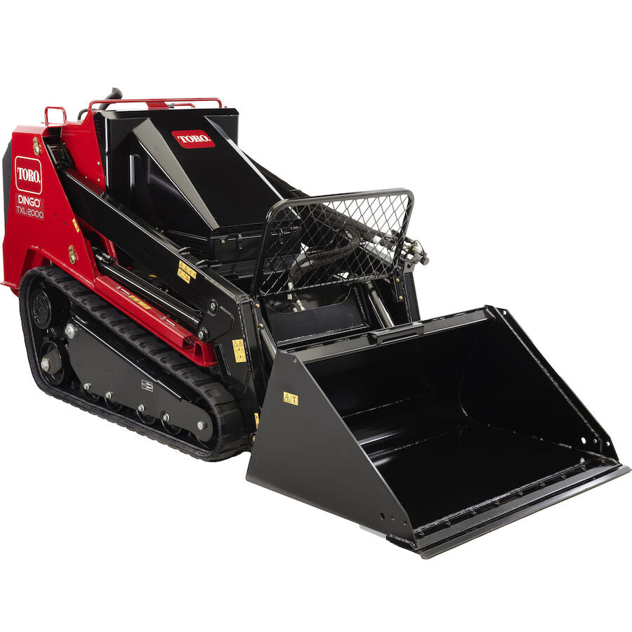 TORO DINGO TXL2000 FRONT ANGLE VIEW WITH BUCKET