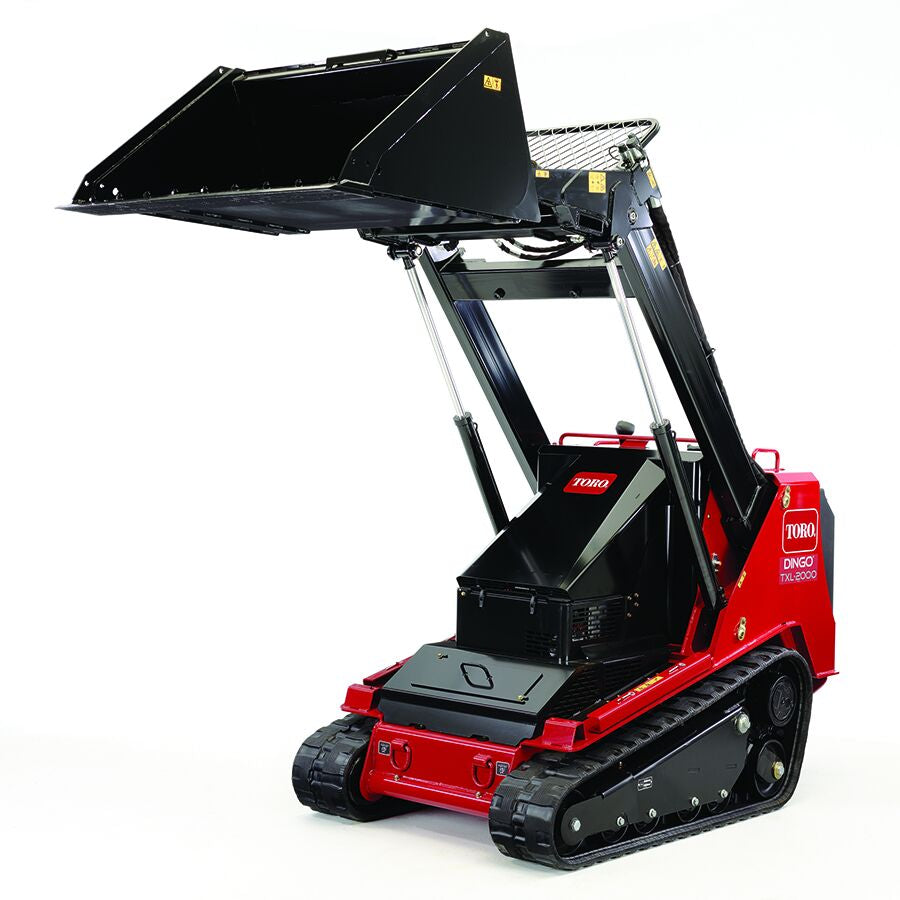TORO DINGO TXL2000 FRONT ANGLE WITH LOADER UP