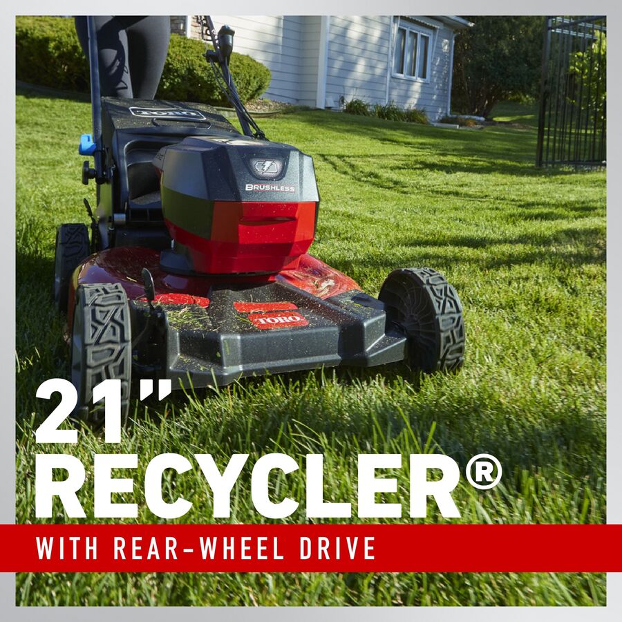 Toro 60V Max* 21 in. (53 cm) Recycler® Self-Propel w/SmartStow® Lawn Mower with 6.0Ah Battery